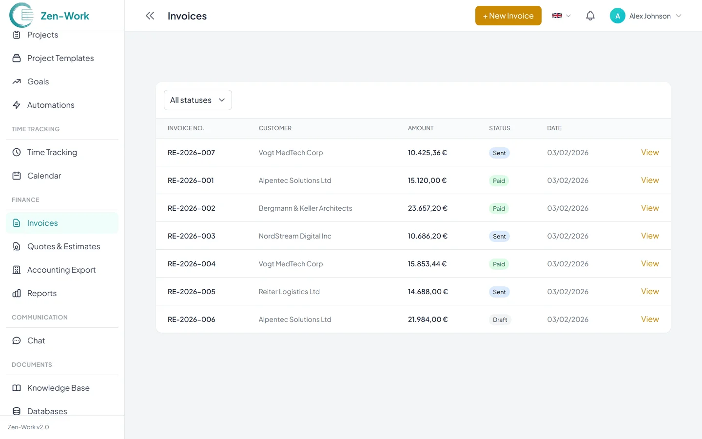 Invoices in minutes