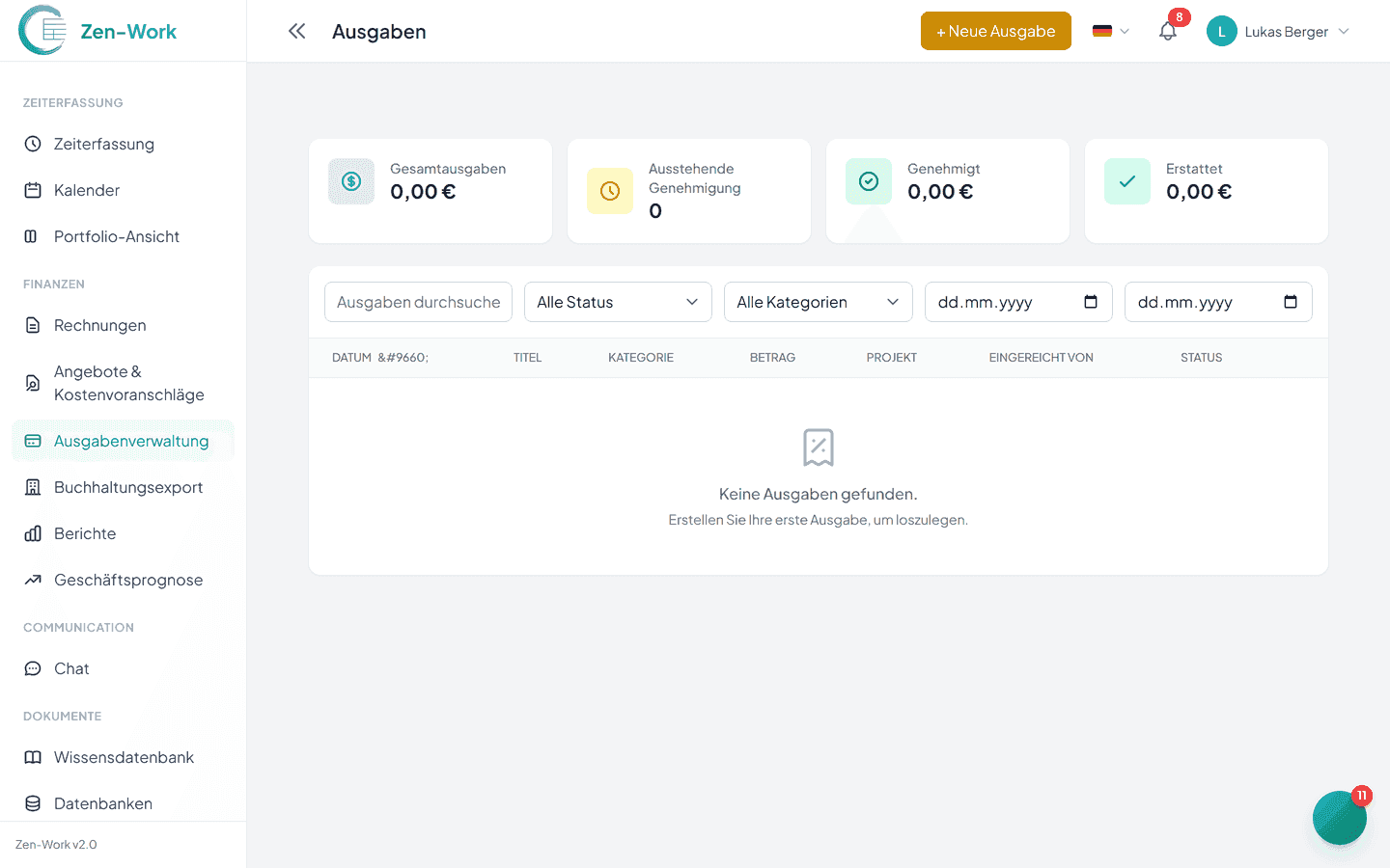 Ausgaben erfassen, bevor sie sich summieren