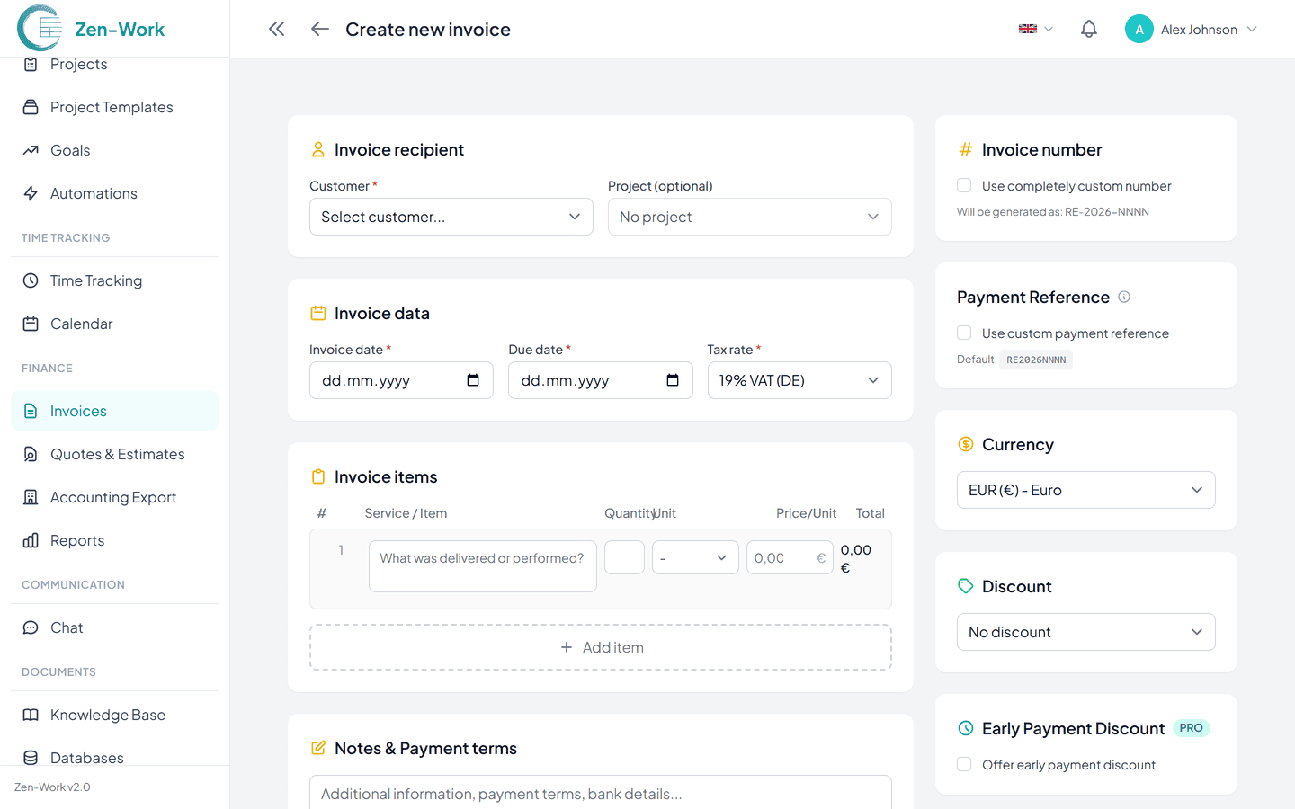 Select Customer & Items