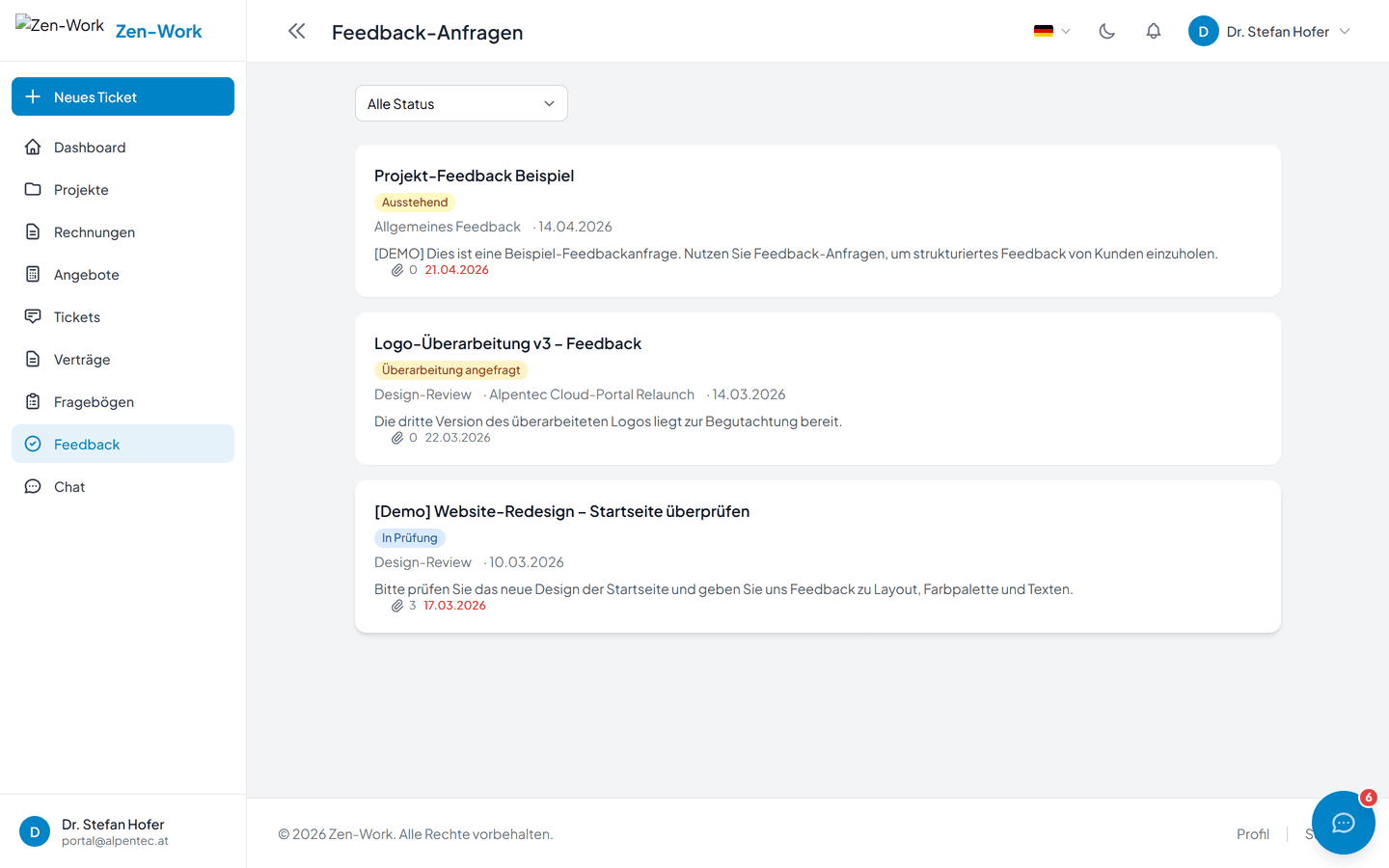 Kunden-Approvals im Portal