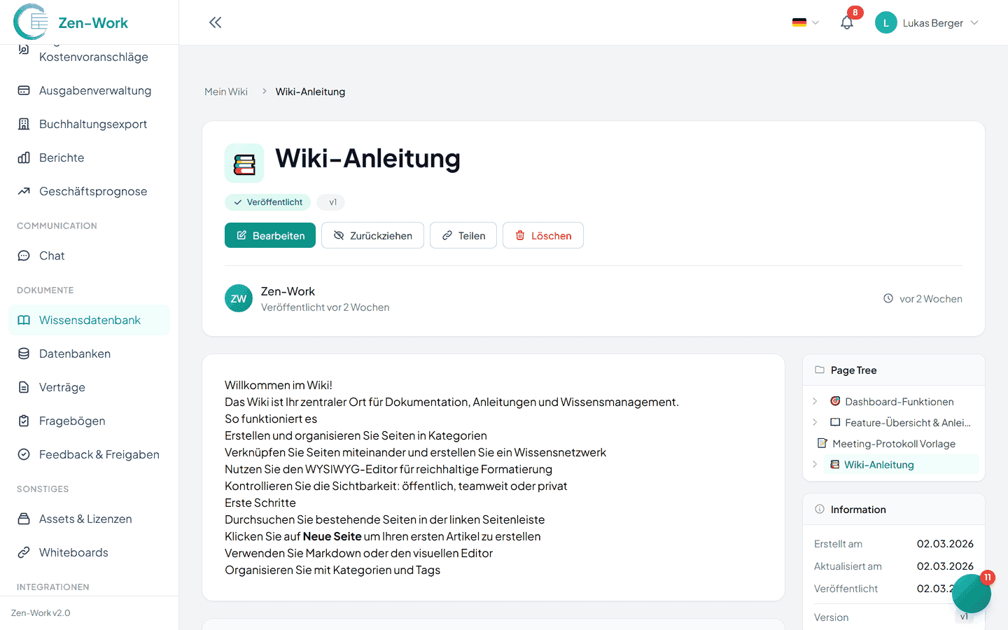 Organisieren & Teilen